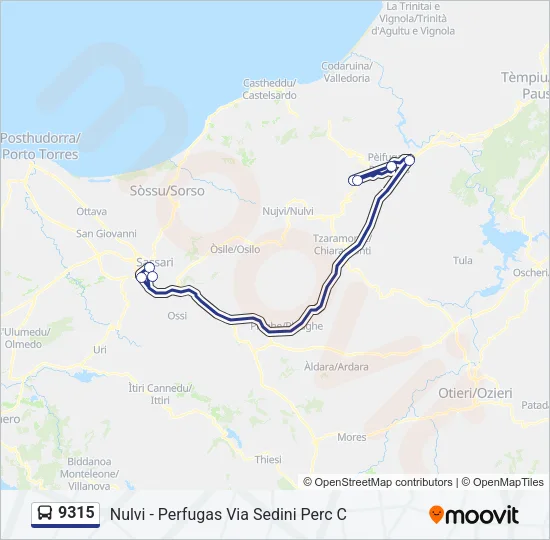 9315 Bus Line Map