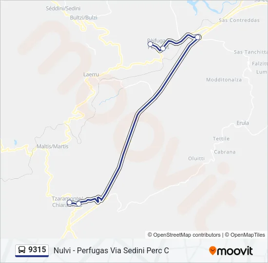 9315 Bus Line Map