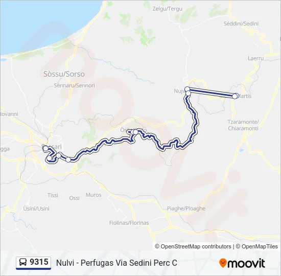 9315 Bus Line Map