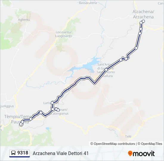 9318 Bus Line Map
