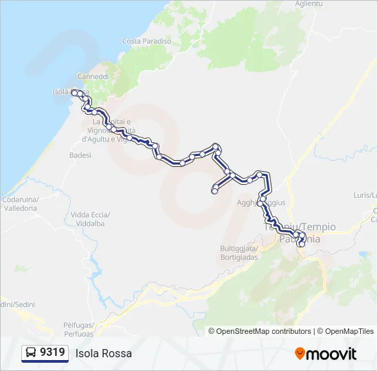 9319 Bus Line Map