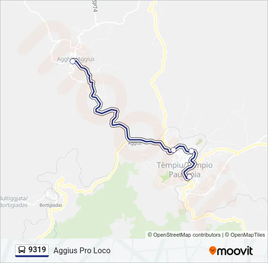 9319 Bus Line Map