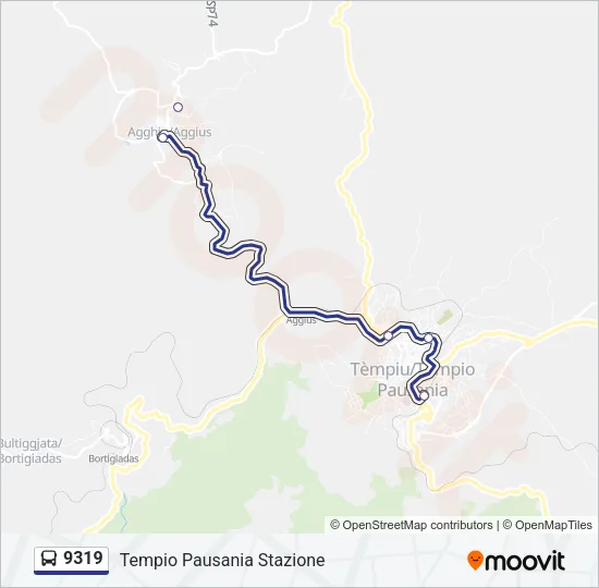 9319 Bus Line Map