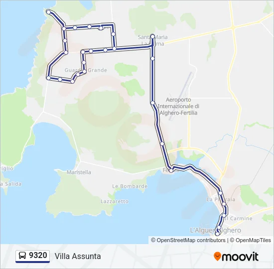 9320 Bus Line Map
