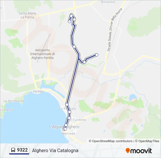 9322 Bus Line Map