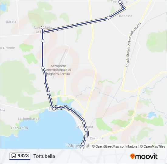 9323 Bus Line Map