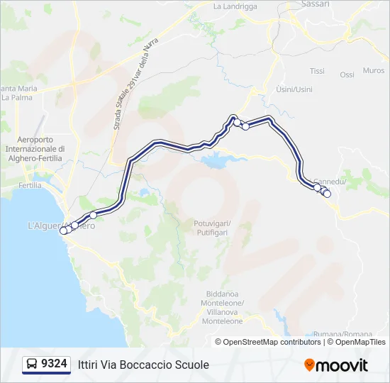 9324 Bus Line Map