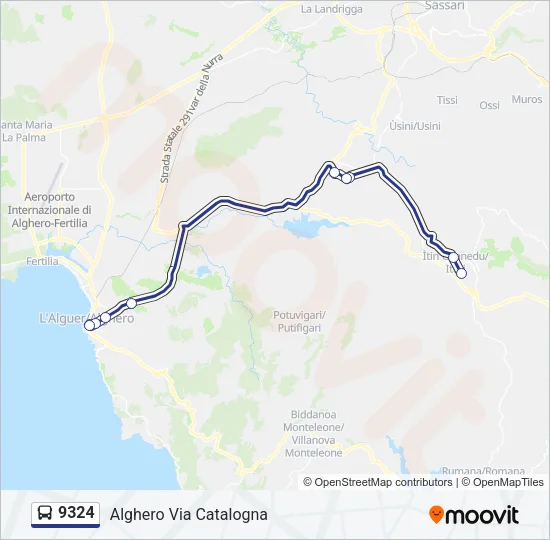 9324 Bus Line Map