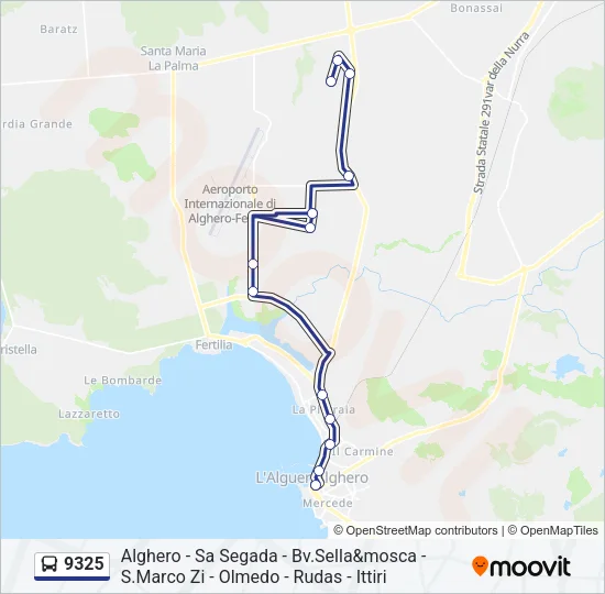 9325 Bus Line Map