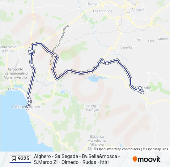 9325 Bus Line Map