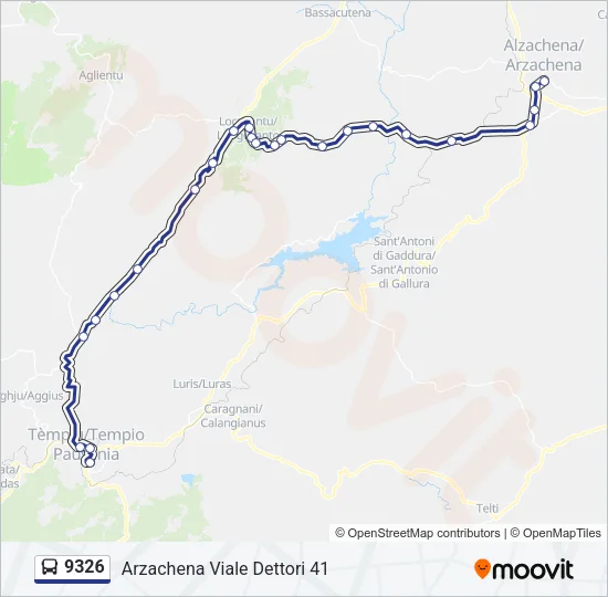 9326 Bus Line Map