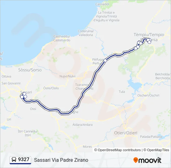9327 Bus Line Map