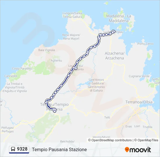 9328 Bus Line Map