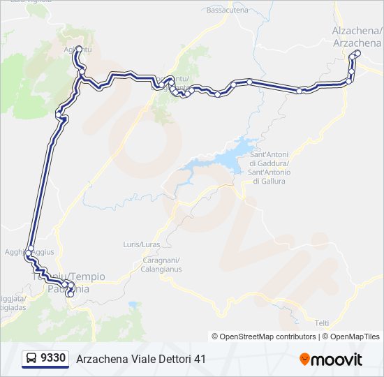 9330 bus Line Map