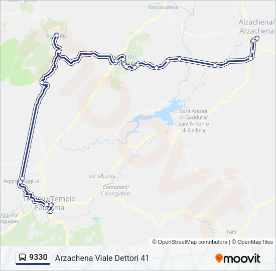 9330 Bus Line Map