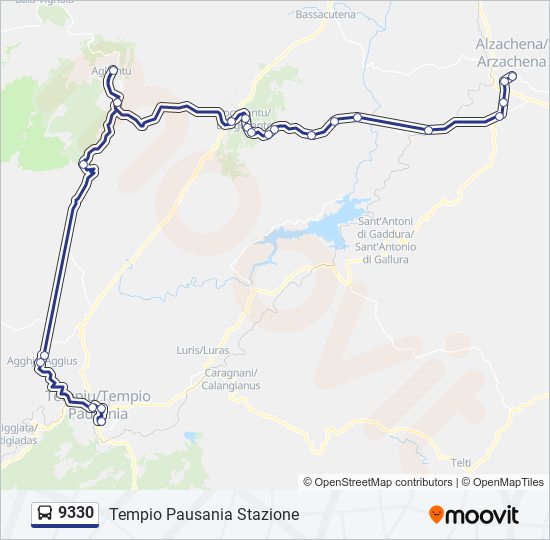 9330 bus Line Map