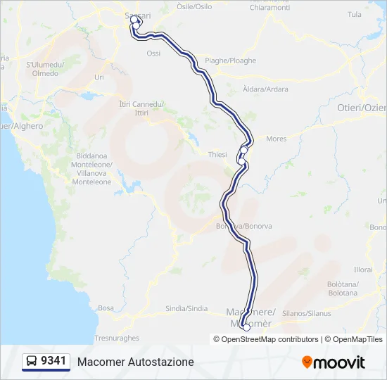 9341 Bus Line Map