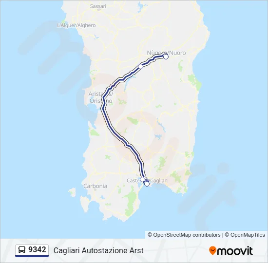 9342 Bus Line Map
