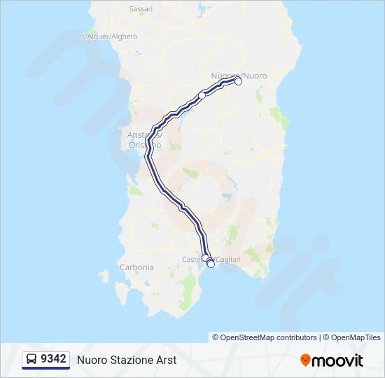 9342 Bus Line Map