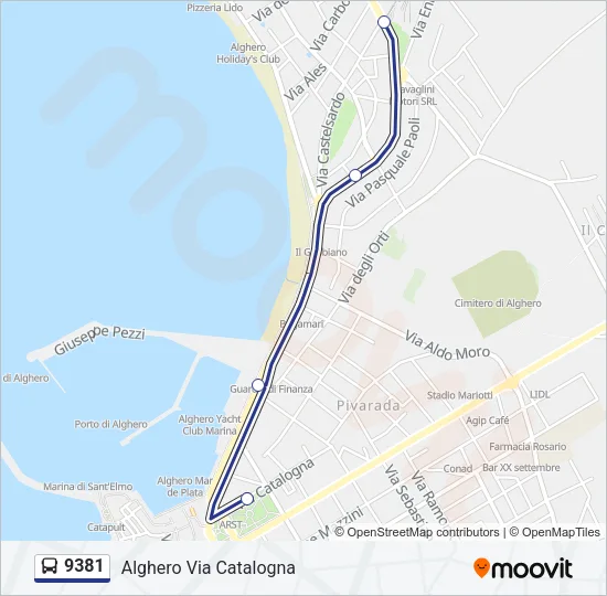 9381 Bus Line Map