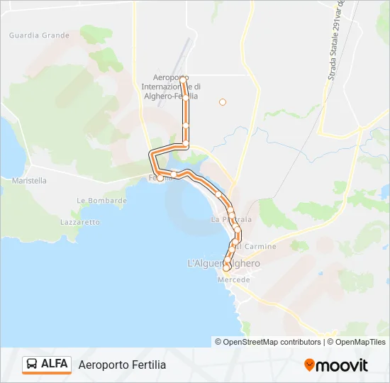 ALFA Bus Line Map