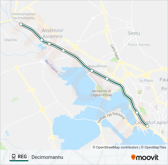 REG Train Line Map