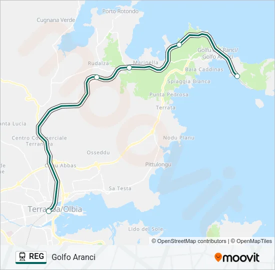 REG Train Line Map