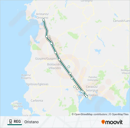 REG Train Line Map