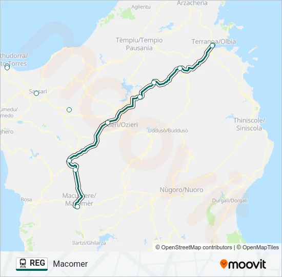 REG Train Line Map