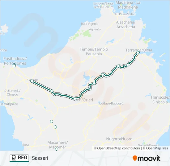 REG Train Line Map