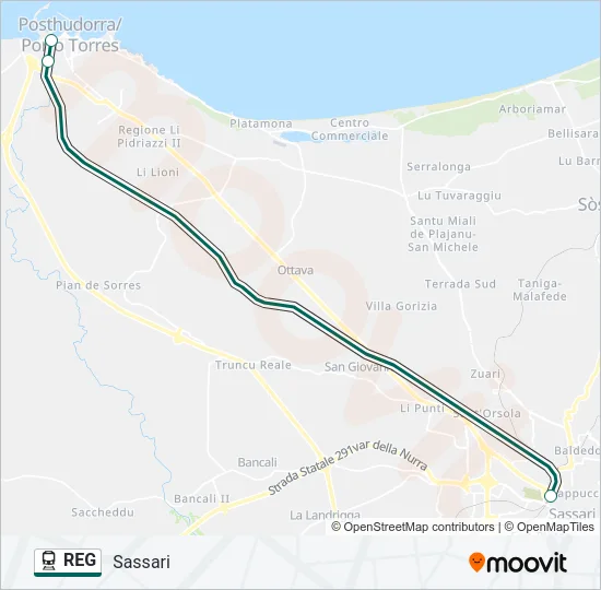 REG Train Line Map