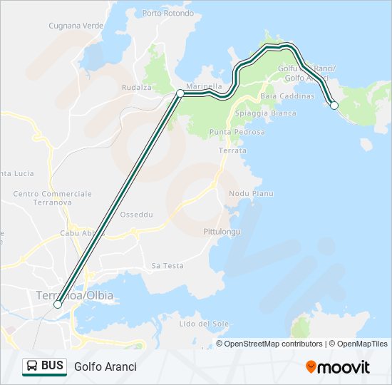 Mappa della linea BUS