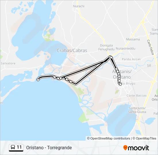 11 Bus Line Map