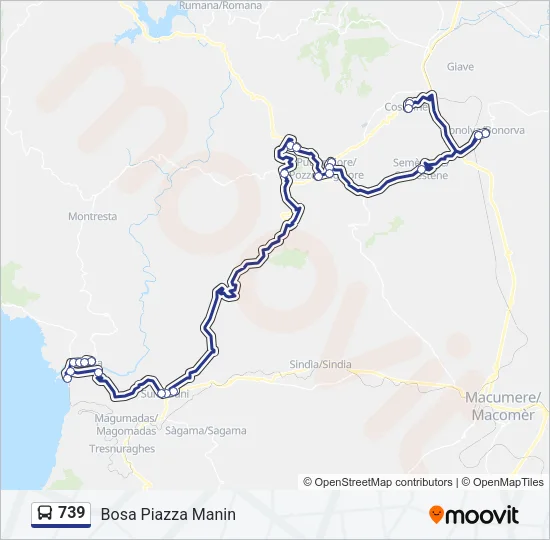 739 Bus Line Map