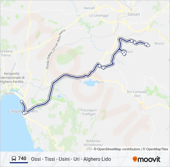 740 Bus Line Map