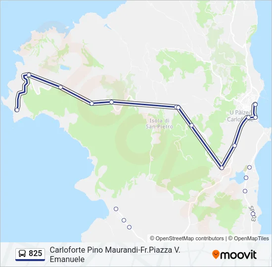 825 Bus Line Map
