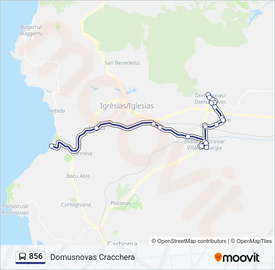 856 Bus Line Map