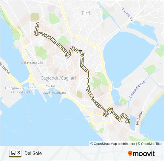 3 Bus Line Map