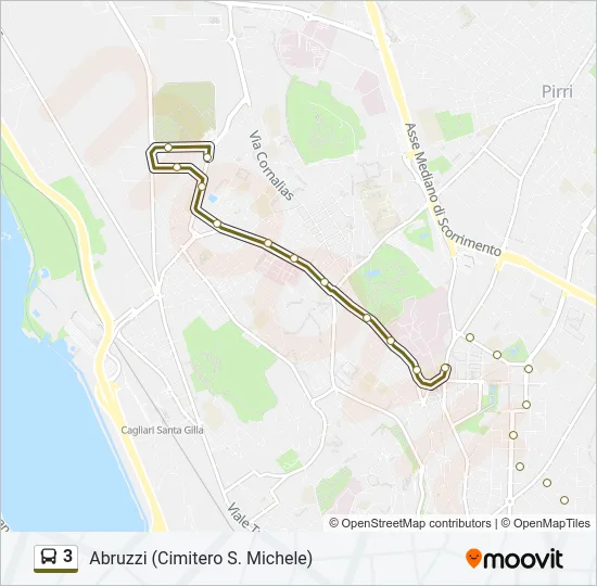 3 Bus Line Map