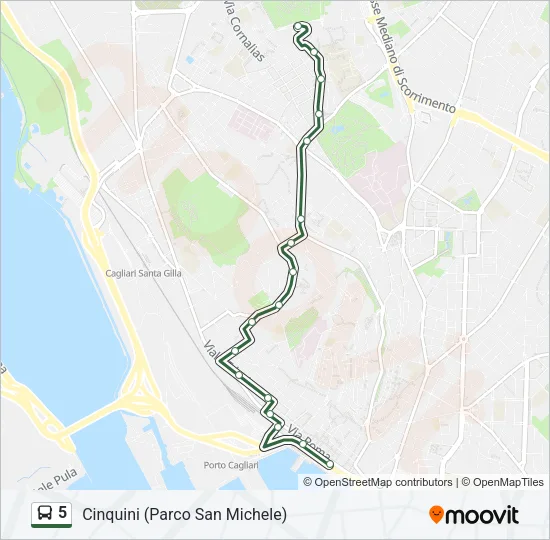 5 Bus Line Map