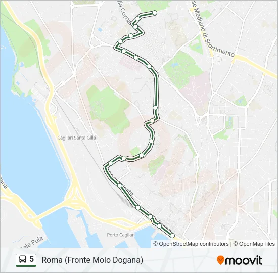 5 Bus Line Map