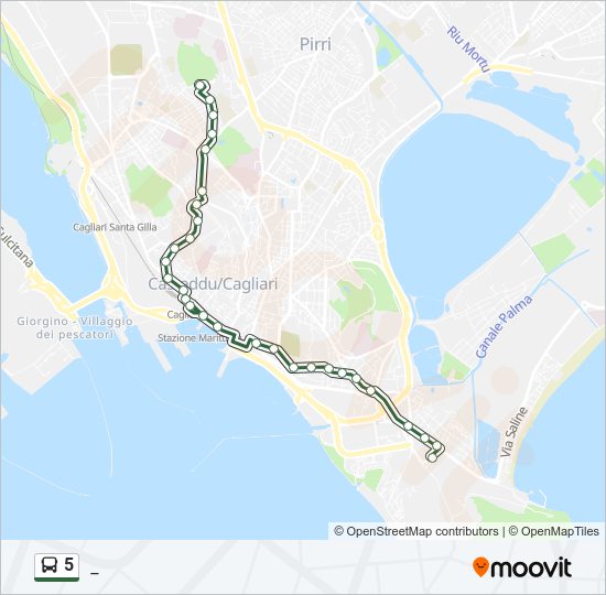 Percorso linea bus 5