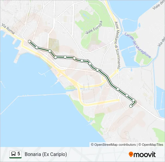 5 Bus Line Map