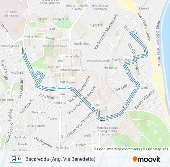 6 Bus Line Map