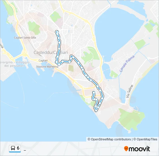 6 Bus Line Map