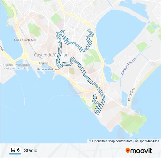 6 Bus Line Map