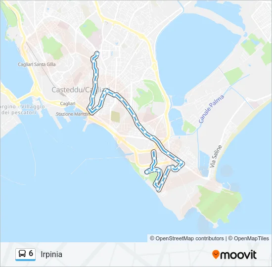 6 Bus Line Map