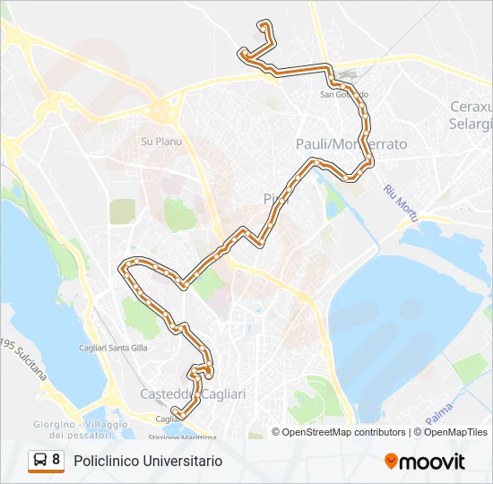8 Bus Line Map