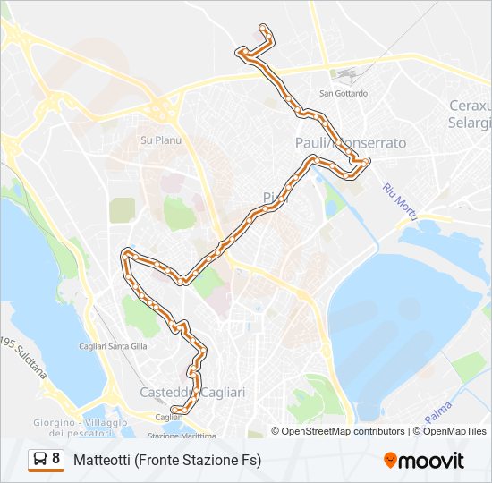 8 bus Line Map