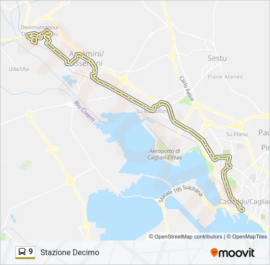 9 Bus Line Map